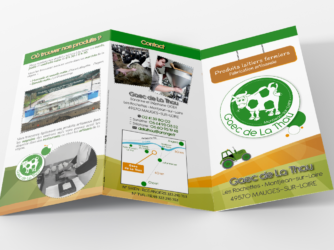 Dépliant La Thau studio paruline graphisme design communication