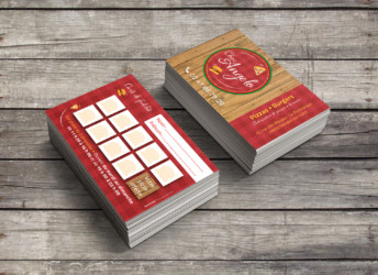 Carte de fidélité Chez Angelo La Pommeraye Maine-et-Loire graphiste Studio Paruline