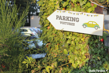 Signalétique mariage La Pommeraye Maine-et-Loire graphiste Studio Paruline Mauges-sur-Loire mediatheque