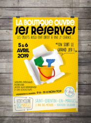 Affiche Ecocyclerie des Mauges (campagne 2019) communication, La Pommeraye, Maine-et-Loire, graphiste, Studio Paruline, logo, site internet, publicité