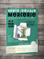 Affiche Ecocyclerie des Mauges (campagne 2019) communication, La Pommeraye, Maine-et-Loire, graphiste, Studio Paruline, logo, site internet, publicité