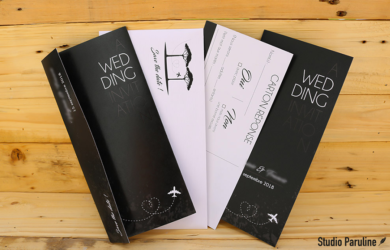 Faire-part de mariage La Pommeraye, Maine-et-Loire, graphiste, Studio Paruline, Mauges-sur-Loire