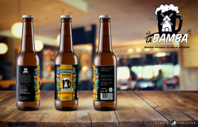 Etiquette La Bamba graphiste, communication, La Pommeraye, Maine-et-Loire, graphiste, Studio Paruline, graphiste, logo, site internet, publicité