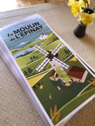 Affiche illustrée le Moulin de l'Epinay graphiste, communication, La Pommeraye, Maine-et-Loire, graphiste, Studio Paruline, graphiste, logo, site internet, publicité